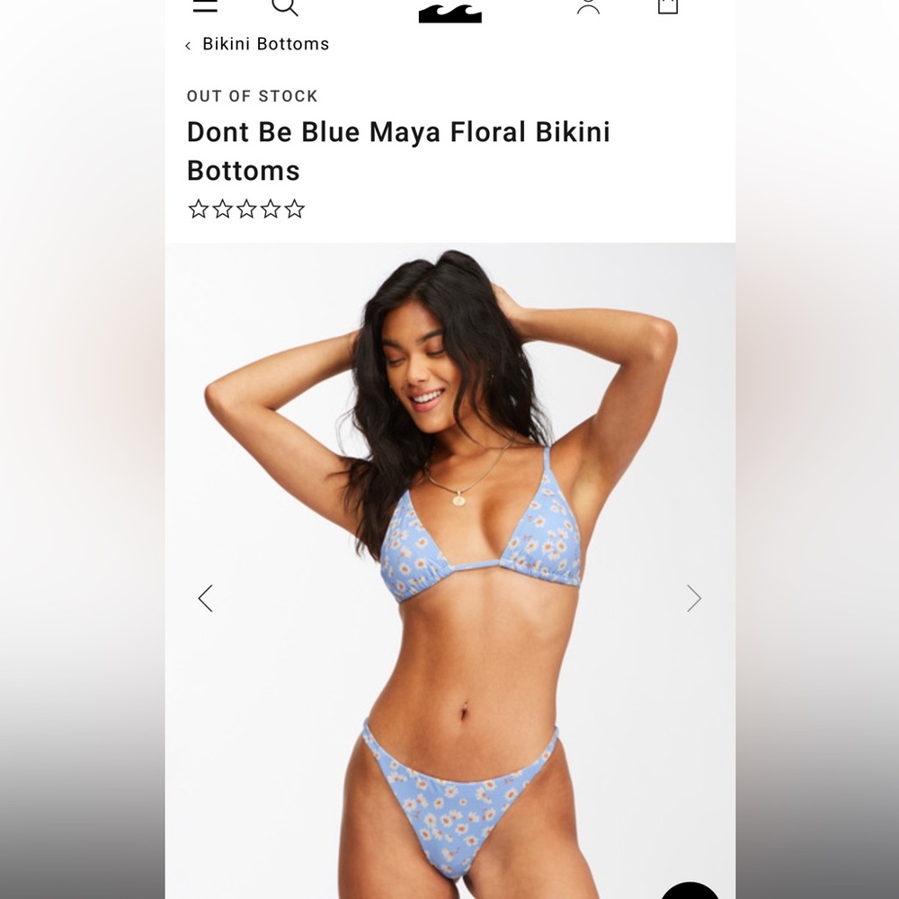Billabong - Don’t Be Blue Maya Floral Bottom - Size XL